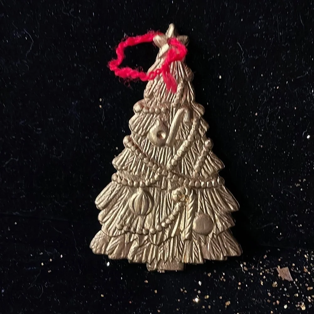 Vintage Gold Tone Tree Ornanent